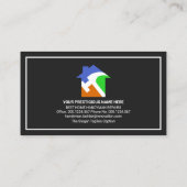 Retro Handyman Tools Motif, Odd Jobs Visitekaartje (Achterkant)