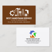 Retro Handyman Tools Motif, Odd Jobs Visitekaartje (Voorkant / Achterkant)