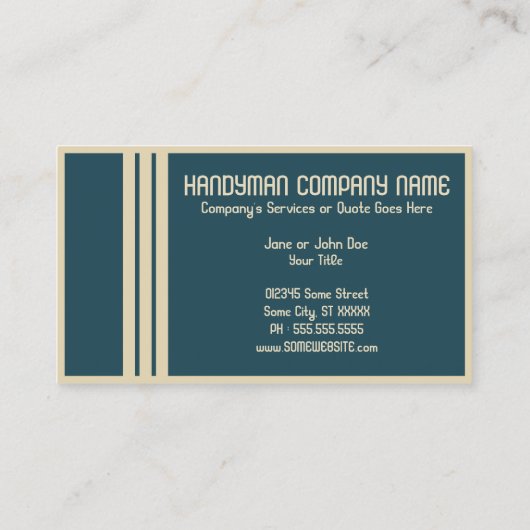 retro handyman visitekaartje (Achterkant)