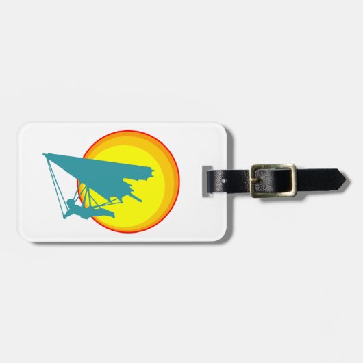 retro hang glider bagagelabel (Voorkant horizontaal)
