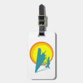 retro hang glider bagagelabel (Voorkant verticaal)