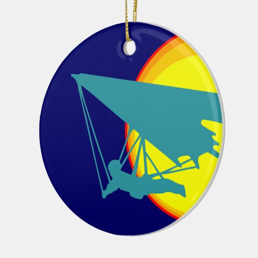 retro hang glider keramisch ornament (Links)