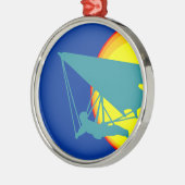 retro hang glider metalen ornament (Links)