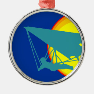 retro hang glider metalen ornament