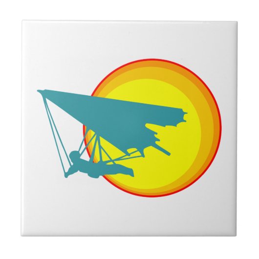 retro hang glider tegeltje (Voorkant)