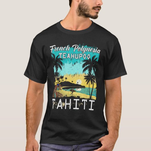Retro  Hang Ten California Surfing Crew T-shirt (Voorkant)