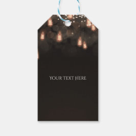 Retro Hangende Lichtpeertjes Rustieke Trouw Favor Cadeaulabel