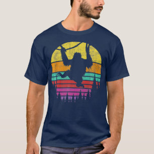 Retro Hanging Monkey Safari Oerwoud Animal T-shirt