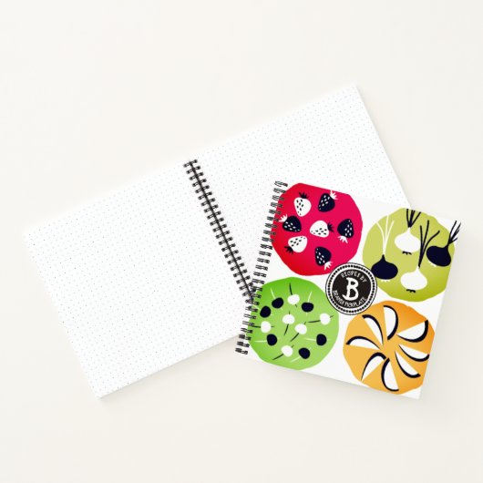 Retro hapjes persoonlijke kookboek recept notitieb notitieboek (Binnen)