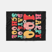 Retro Happy 100ste Dag van de School Leraren Kind Fleece Deken (Voorkant (Horizontaal))