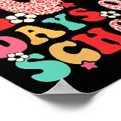 Retro Happy 100ste Dag van de School Leraren Kind Poster (Hoek)