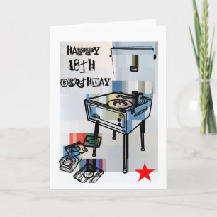 Retro Happy 18th Birthday Card Kaart