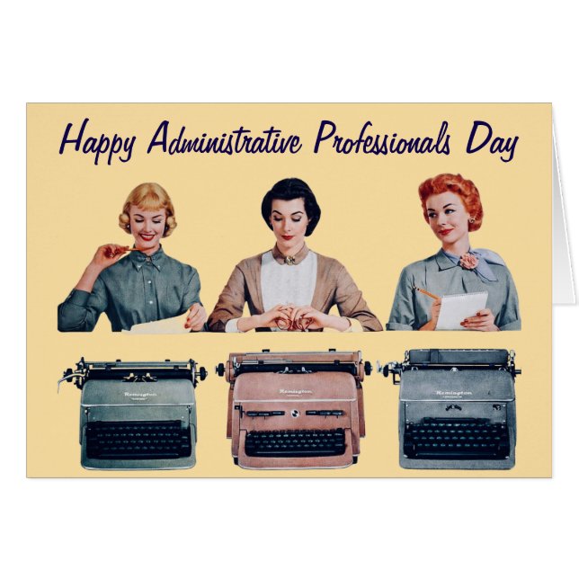 Retro Happy Administrative Professionals Day  (Voorkant Horizontaal)