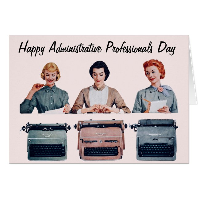Retro Happy Administrative Professionals Day  (Voorkant Horizontaal)