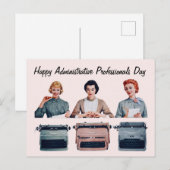 Retro Happy Administrative Professionals Day  Briefkaart (Voorkant / Achterkant)