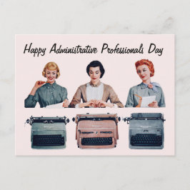 Retro Happy Administrative Professionals Day  Briefkaart