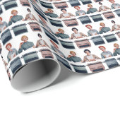 Retro Happy Administrative Professionals Day  Cadeaupapier (Rol Hoek)