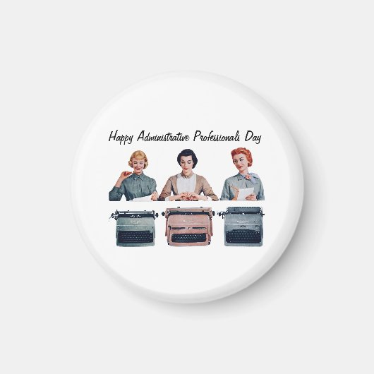 Retro Happy Administrative Professionals Day  Magneet (Voorkant)
