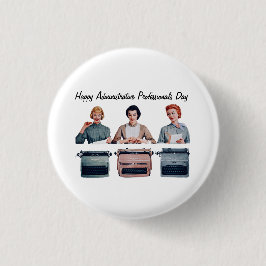 Retro Happy Administrative Professionals Day  Ronde Button 3,2 Cm