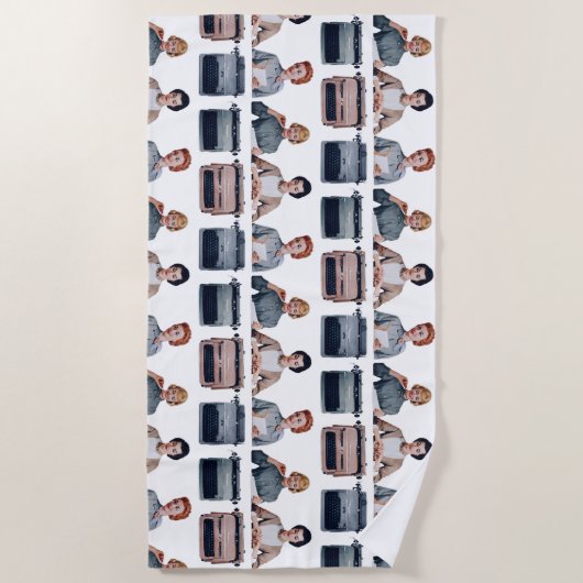 Retro Happy Administrative Professionals Day  Strandlaken (Voorkant)