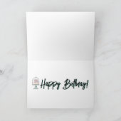 Retro Happy Birthday Kaart (Binnen)