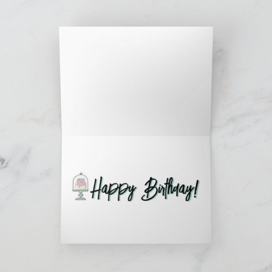 Retro Happy Birthday Kaart (Binnen)