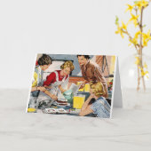 Retro Happy Birthday Kaart (Gele Bloem)