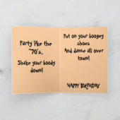 RETRO HAPPY BIRTHDAY-kaart Kaart (Binnen)