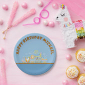 Retro Happy Birthday Michael Paper Bord (Feest)