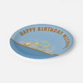 Retro Happy Birthday Michael Paper Bord (Gekanteld)