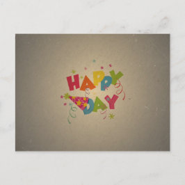 Retro  Happy Birthday Pattern Briefkaart