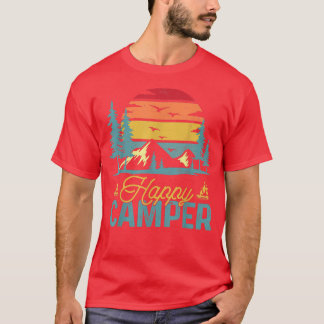 Retro Happy Camper Funny Matching Camping T-shirt