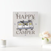 Retro Happy Camper Wall klok (Huis)