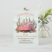 Retro Happy Campers Pensioenfeest Kaart (Staand voorkant)