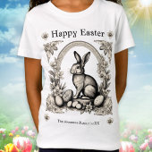 Retro Happy Easter Bunny Kinder T-shirt