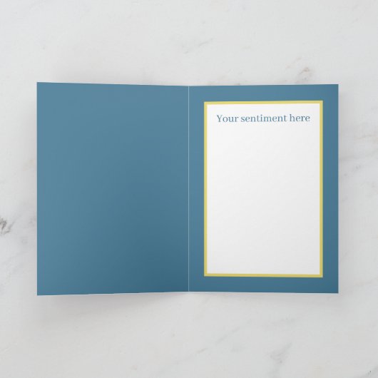 retro Happy Easter duck voegt sentiment toe Feestdagen Kaart (Binnen)