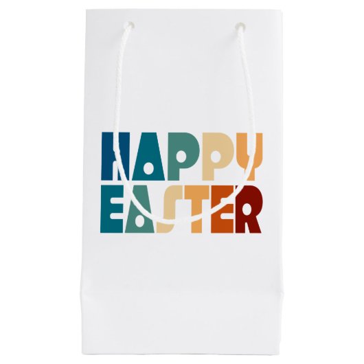 Retro Happy Easter Typografie | Cadeautasje (Voorkant)