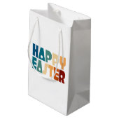 Retro Happy Easter Typografie | Cadeautasje (Achterkant Gekanteld)