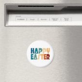 Retro Happy Easter Typografie | Magneet (Insitu (Vaatwasser))