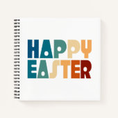 Retro Happy Easter Typografie | Notitieboek (Voorkant)