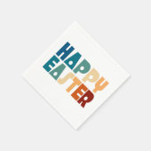 Retro Happy Easter Typografie | Papieren Servetten (Hoek)