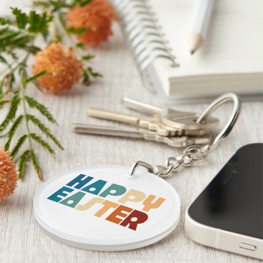 Retro Happy Easter Typografie | SLEUTELHANGER (Voorkant Rechts)