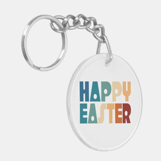 Retro Happy Easter Typografie | SLEUTELHANGER (Voorkant Links)