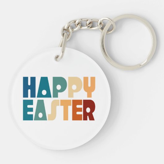Retro Happy Easter Typografie | SLEUTELHANGER (Achterkant)