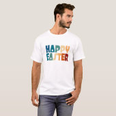 Retro Happy Easter Typografie | T-Shirt (Voorkant volledig)