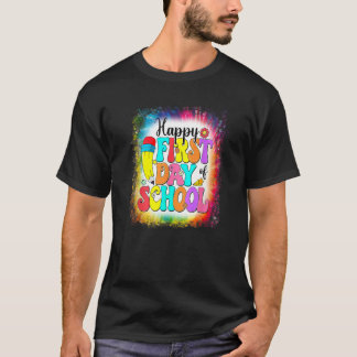Retro Happy eerste dag van school Terug naar schoo T-shirt