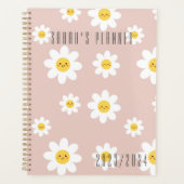 Retro Happy Face Flower Planner (Voorkant)