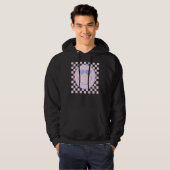 Retro Happy Face geruit patroon Happy Face Tre Hoodie (Voorkant volledig)