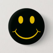 Retro Happy Face Ronde Button 5,7 Cm (Voorkant)