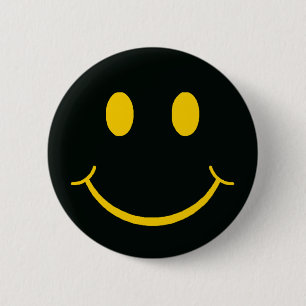 Retro Happy Face Ronde Button 5,7 Cm